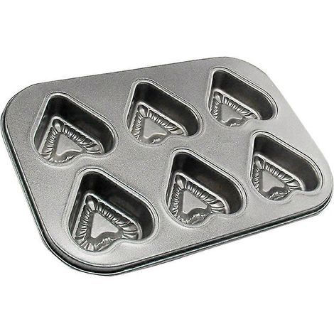 Moule à gâteau 6 cavités en forme de cœur, plat à four, ustensiles de pâtisserie