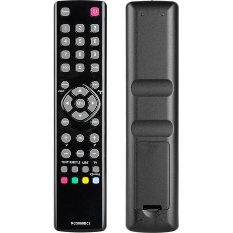 RC3000E02 06-RC3000E-RM202AA Télécommande compatible avec Thomson TCL TV 24HU5253 32HU2253 22HS4246CW 32HZ5233W 39FU5253CW 40FT5453 22HS46CW 40FU3255325555553. 5-G 50 FU3253 L24E4105F Remplacement du (1/5)