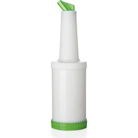 Bec verseur graduée et flacon de conservation en Polypropylène 1 L vert H 320 mm Ø 90 mm - Was Germany (1/2)
