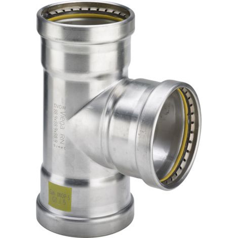 Viega Sanpress Inox G XL-T-Stück, d1 76,1, d2 76,1, d3 76,1 Stahl nichtrostend Modell 0218XL, 578213 (1/3)