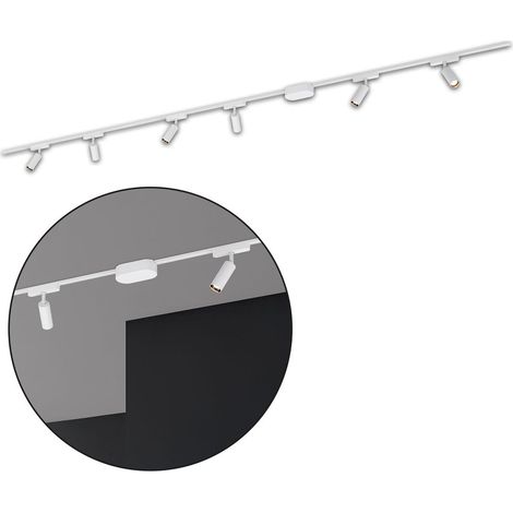 Sistema di binari Briloner Luxtrail, set completo, 6x faretti LED, bianco