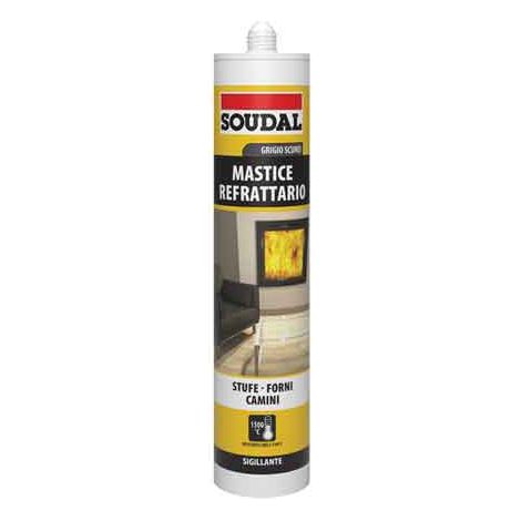 MASTICE REFRATTARIO SOUDAL 290 ml - Grigio scuro - SOUDAL