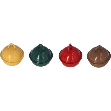 Clochettes métalliques colorées 22mm x40 pièces, pendentifs mini cloches DIY porte-clés, déco sapin de Noël, accessoires artisanat bijoux (1/5)