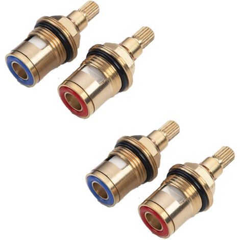 4 pièces Remplacement du robinet à disque en céramique en laiton,Tete A Disques Ceramique,Céramique Laiton Cartouches Tap pour robinet de lavabo,robinet de cuisine,etc GROOFOO