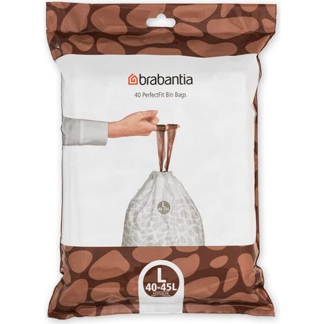 Brabantia PerfectFit Bags, Code L, 40-45L, 40 Bags (1/4)