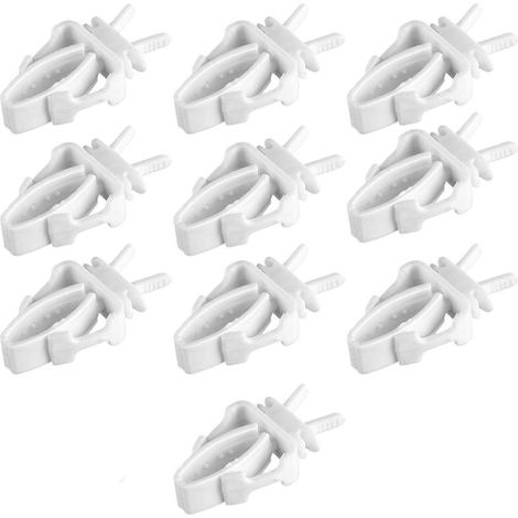 Lot de 10 pinces pour mangeoires de cage à oiseaux, compatibles avec les perruches et les calopsittes. (1/4)