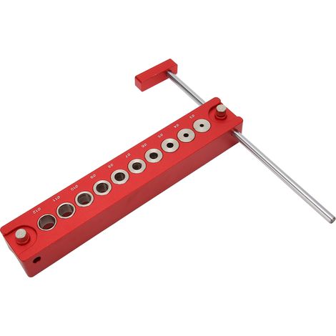 Jeu de gabarit de perçage 10-en-1 en aluminium, guide de foret à 45° et 90°, poinçon de positionnement pour chevilles, outil de menuiserie (1/5)