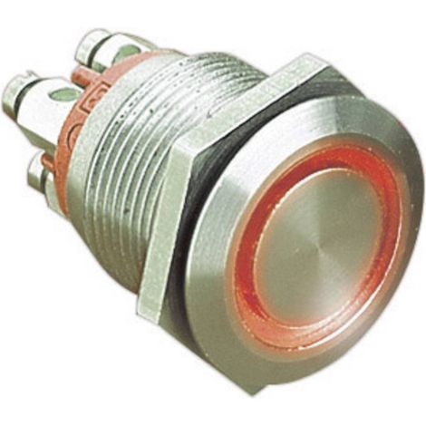 Pulsante antivandalo 24 V/DC 0.05 A 1x Off / (On) Bulgin MPI002/TERM/RD IP66 Momentaneo 1 pz. (1/3)