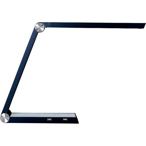 Lámpara de estudio Negro TRIANGLE  con Cargador Inalámbrico TI, Blanco dual, regulable