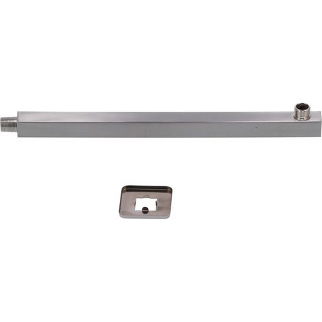Bras de douche mural NPT1/2 en acier inoxydable brossé, rallonge de douche dissimulée de 41 cm. (1/5)