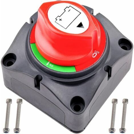 Interrupteur de batterie 6V 12V 24V 48V 60V, interrupteur de batterie pour voiture RV bateau camion tracteur voiture moto alarme antivol 275/1250A (1/5)