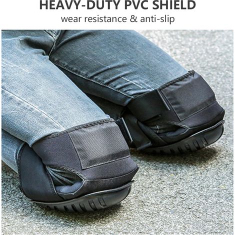 Ortviai Genouillères Professionnelles en Gel avec Protection PVC Antidérapante pour Travaux sur Béton et Parquet – 1 Paire