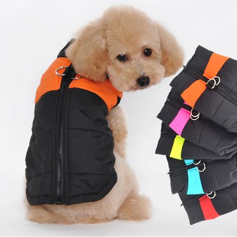 Wasserdichte Hundejacke, Haustierweste – rot, Größe M