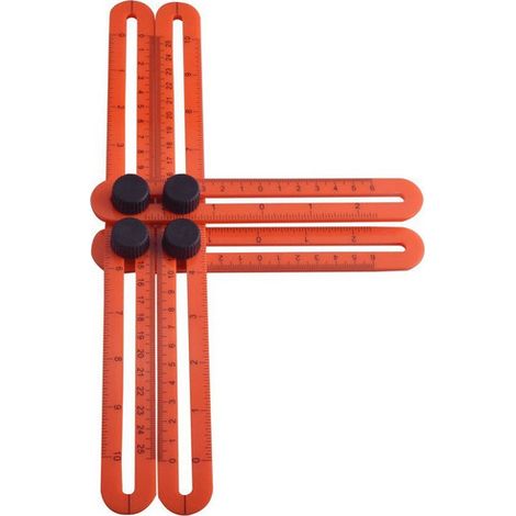 MOONSTARS Outil de Modèle D'angle en Plastique 4 Couleurs, Rapporteur, Outil de Règle de Mesure Multi-angle à L'échelle Métrique est Parfait Pour Le Bricolage/Constructeur/Artisan/étudiant/Bureau (1/4)