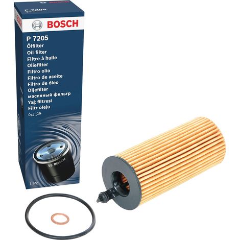 Filtre à huile Bosch P7205 pour voiture - Sépare la suie et les particules métalliques de l'huile moteur - Assure une lubrification moteur fiable (1/5)