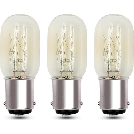 Ampoule B15d - Lot de 3 - Verre T22 - Dimmable 230V - Machine à Coudre Frigo - 2700K (1/5)
