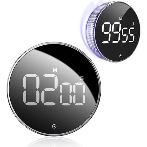 Minuteur numérique pour douche et cuisine, compte à rebours, design compact pour salle de bain et contrôle du temps quotidien.-AquaForge (1/5)