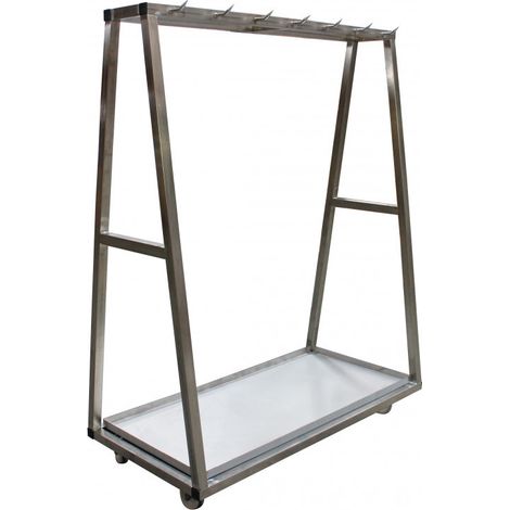 CHARIOT A CARCASSES INOX 1 NIVEAU DE BARRE-L2G