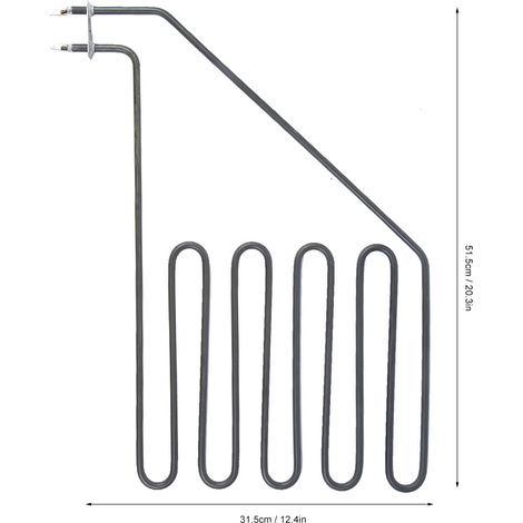 Resistencia eléctrica para calentadores de sauna, elemento calefactor para sauna, tubo calefactor, accesorio para sauna, elemento calefactor en línea, SAV-3000W, 3000 vatios, acero inoxidable, dimensi (1/5)