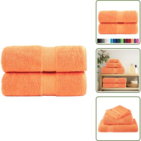 Premium-Seiftücher SOLUND 2 Stk. Orange 30x30 cm 600 g/m² - Baumwolle - Handtücher - Küchenhandtücher - Gesichtshandtücher - Sporttuch (1/5)