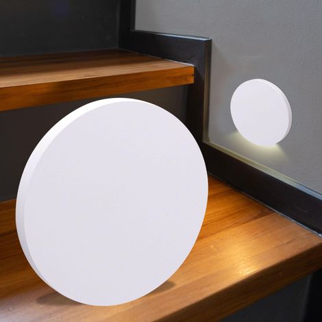 LED Treppenleuchte rund weiß - Lichtfarbe: Warmweiß 1,5W - Lichtaustritt: Kato (1/5)