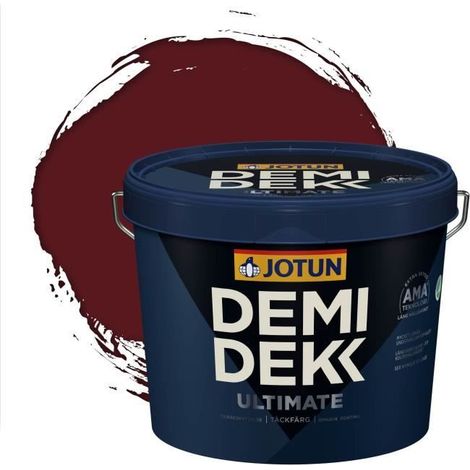 Peinture Bois - DEMI DEKK ULTIMATE - Lasure Opaque Satinée - Rouge Vin - 3L (1/2)