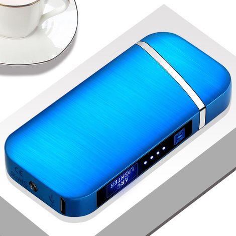Lighter USB - Allume-Cigarette Sans Flamme Rechargeable - Ignition Double - Étanche au Vent - Pour Extérieur et Voyages - 1 Pièce (1/5)