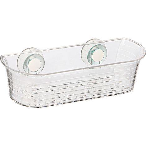 Panier de salle de bain à ventouse transparent Geco (1/3)