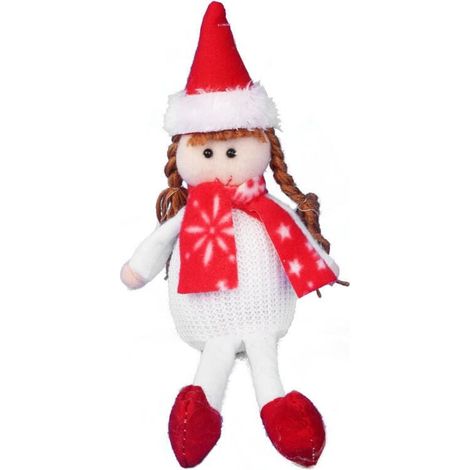 Angelo decorativo natalizio con gambe penzolanti, 20 cm, bianco (1/2)