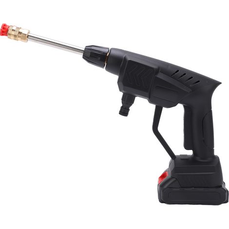 Pistolet d'eau haute pression sans fil à batterie lithium, mini outil portable, chargeur AC 80-240V, 10 batteries, prise UE (1/5)