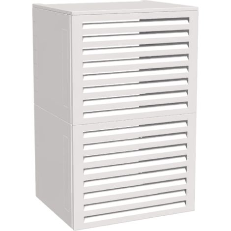 Cache clim acoustique extérieur Atole aluminium 157x100x84cm blanc