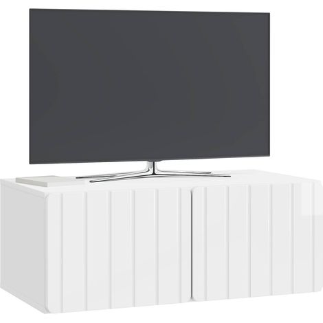 Maison Exclusive - Wandmontierter TV-Schrank Hochglanz Weiß 78,5