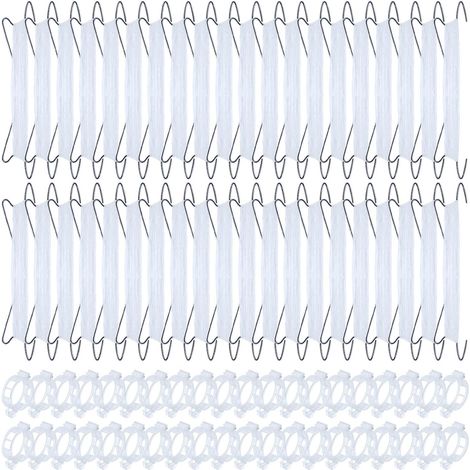 80PCS Tomato Support Hooks and Clips for Garden Vegetables, Climbing Hooks with 10m Rope to Prevent Tomatoes from Getting Pinched