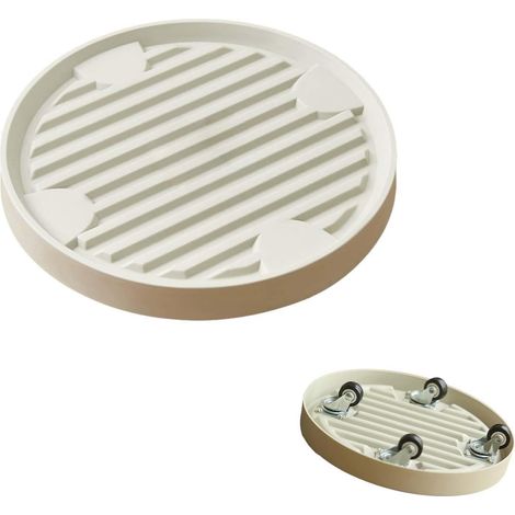 22cm Support de pot de fleurs rond,Support de Pot de Fleurs à Roues,Porte Plante a Roulettes,Roulettes universelles pour pot de fleurs,Support pour Plante avec Roue Universelle,Support Roulant Plantes (1/5)