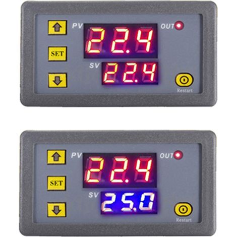 Module de contrôle de température à affichage numérique pour chauffage et refroidissement, 110-220 V CA (1/5)