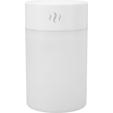 Mini humidificateur 260 ml avec lumière LED colorée, chargement USB, blanc, portable, pour bureau, chambre ou voiture. (1/5)