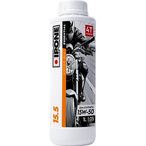 Huile Moteur Moto 4 Temps 15W50 15.5 – Bidon 1 Litre - Semi-Synthétique - Gamme Essential - Protection efficace du moteur - Fiable et accessible - Usage de la moto régulier (1/5)