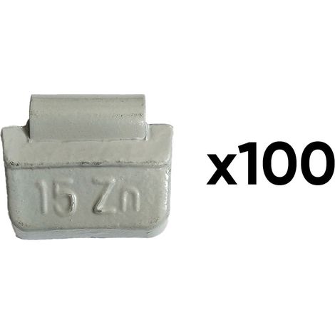 JBM54658 Schachtel mit 100 Gegengewichten aus Zink mit 15 g Clip, speziell für Universalfelge