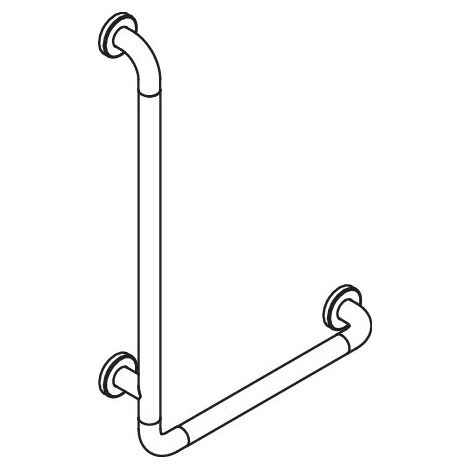 HEWI 801.22B136 99 Poignée d'angle Ser 801, mat, noyau en alu. (1/2)