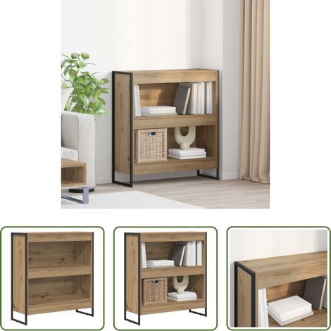 vidaXL Rangement de livres - Bibliothèque Chêne artisan 80 x 30 x 155 cm Bois d'ingénierie (1/5)
