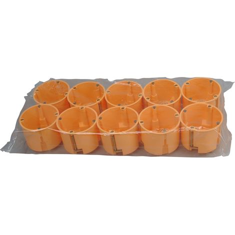 Kopp 355200043 - Frutto da incasso in materiale isolante, ø 68 mm, profondità 61 mm, confezione professionale: 10 pezzi in scatola di cartone