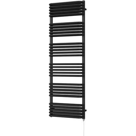 Crossmoor - Black Electric Towel Rail H1533mm x W500mm 1200w Standard (1/2)