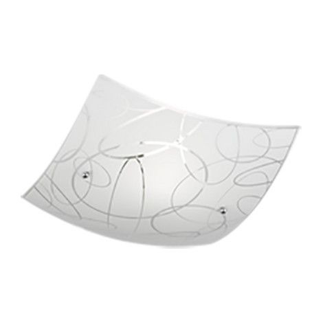 Spirelli Plafón Cuadrado 1xE27 Cristal Círculos Decorativos 30x30 cm Trio Lighting (1/3)