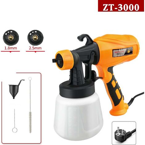 Sistema eléctrico de pulverización de pintura para superficies de trabajo pequeñas y medianas, para pinturas y barnices, control de cantidad de pintura 800 ml ZT-3000 (1/5)