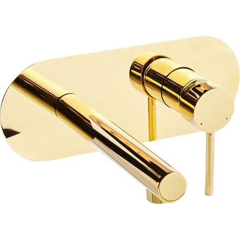 Robinet pour Lavabo Mural en Laiton Commande Unique Doré Clavijo