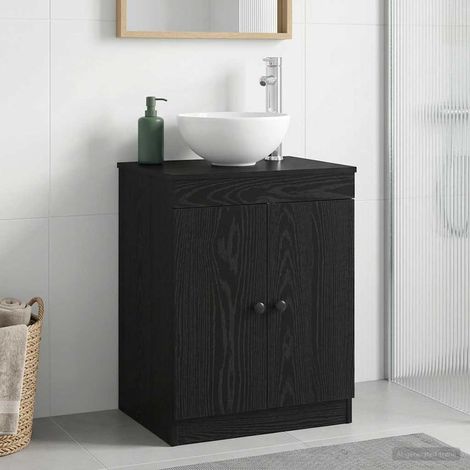 vidaXL Mobile da Bagno Nero 54 x 41 x 70 cm Legno ingegnerizzato