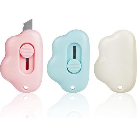 Set da 3 pezzi composto da coltello multiuso retrattile, coltellino tascabile e mini apriscatole. (1/5)
