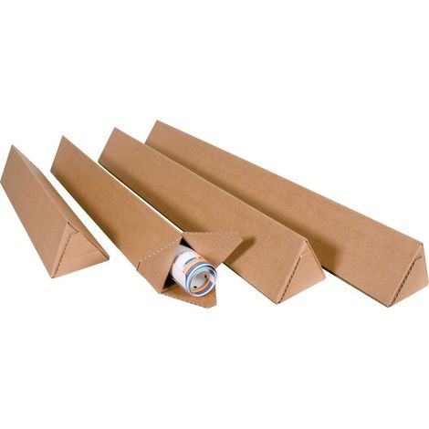 KKE – Tube carton triangulaire 500mm – Largeur 100mm – Diamètre intérieur 60mm – Paquet de 25 tubes – Qualité DF20 (1/5)