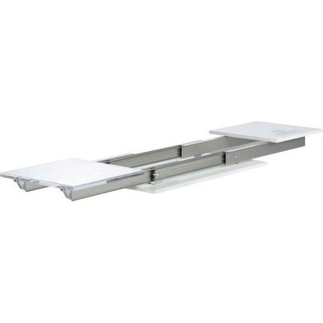 Coulisse pour tiroir aluminium – Ouverture centrale synchronisée – Charge 115 kg – Longueur fermée 720 mm – Rallonge 2 x 500 mm – Pottker (1/5)