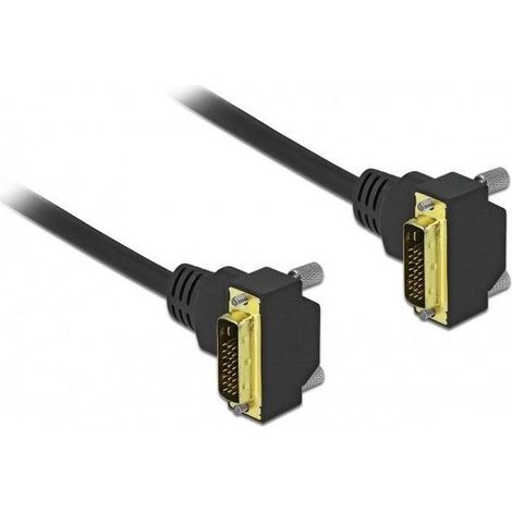 Câble moniteur DVI-D Dual Link - 2 connecteurs coudés - plaqué or / noir - 3 mètres (1/5)